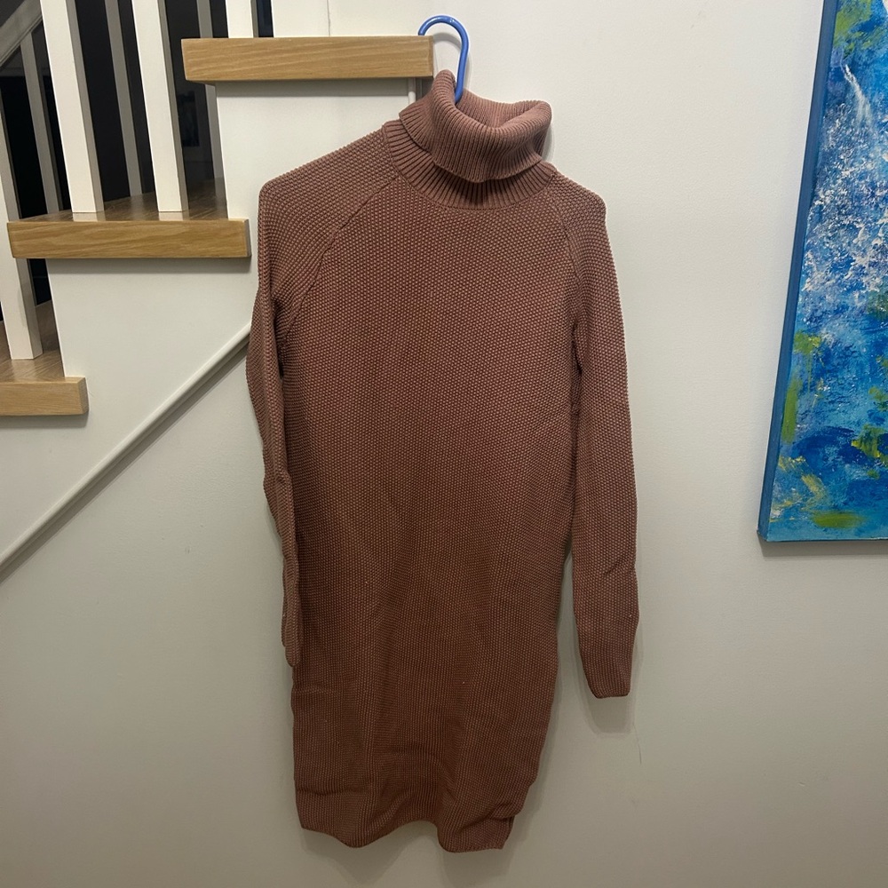 Jackson Rowe Rust Mini Turtleneck Dress